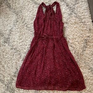 Converse One Star Burgundy Paisley Halter Dress Size XL